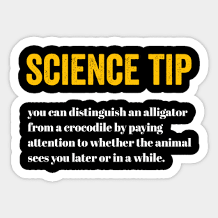 Crocodile Alligator Funny Science Tip alligator Sticker